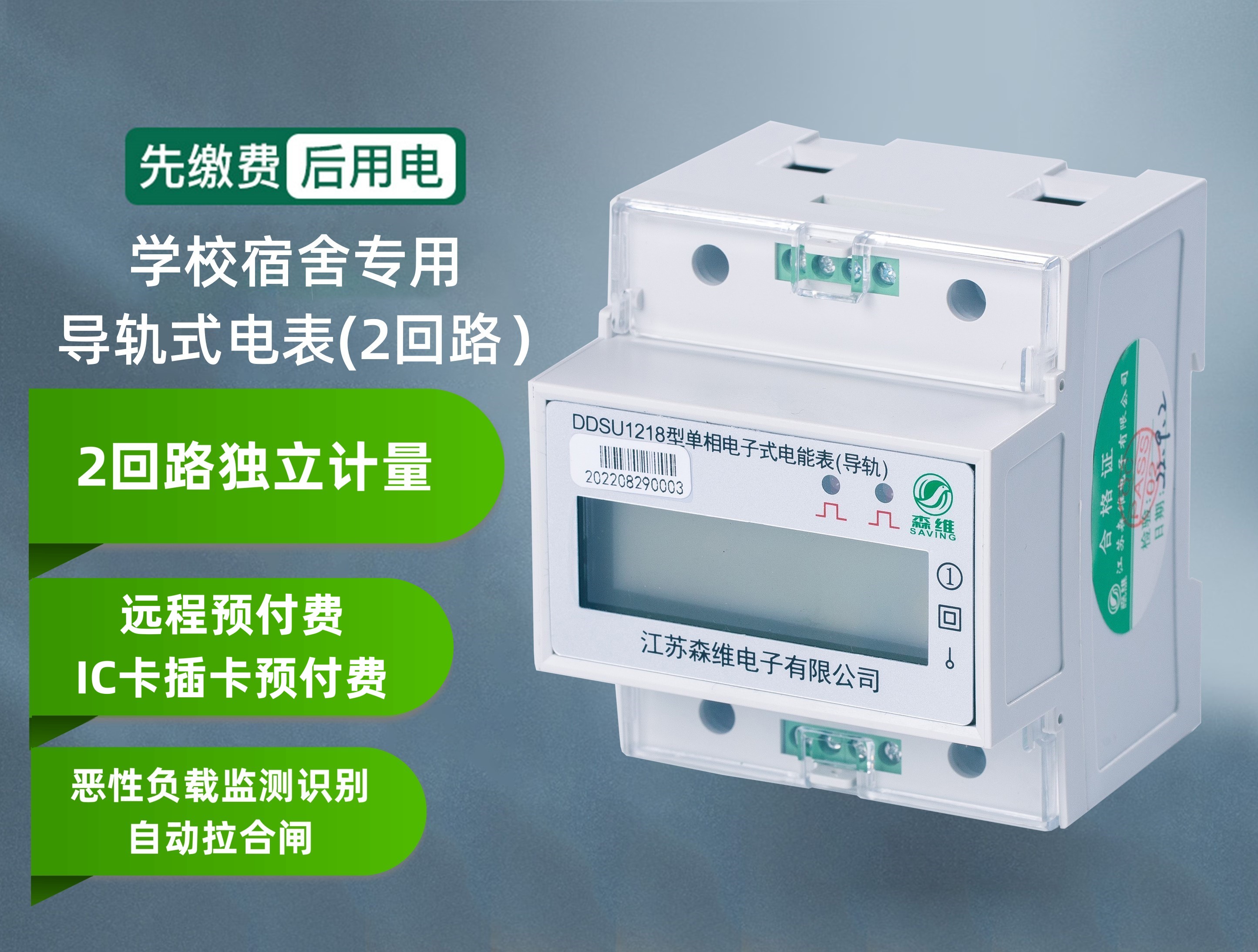 學校宿舍專用(2回路（lù）)電表